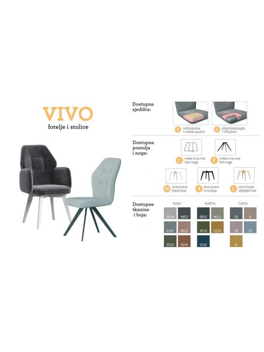 Stol Vivo oblazinjen